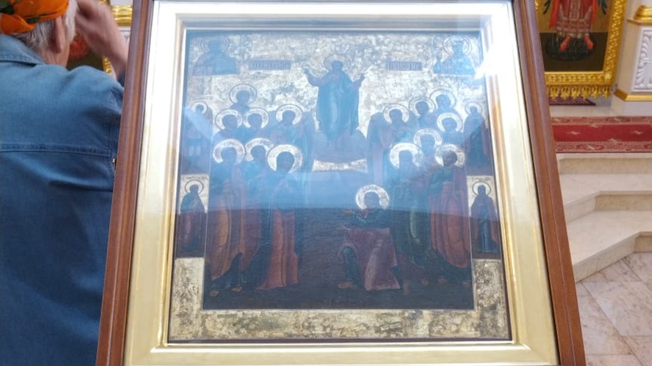 Икона Вознесения Господня в храме Мефодия и Кирилла Саратов 2022