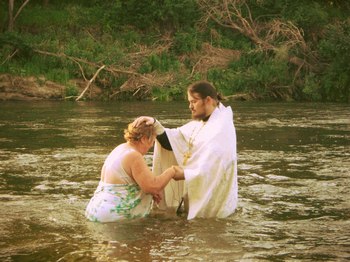 Крещение в реке Медведице